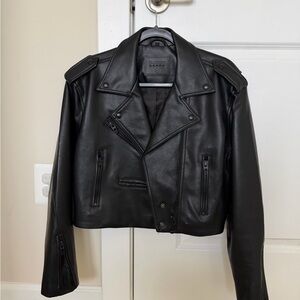 Blank NYC Black Faux Leather Moto Jacket
